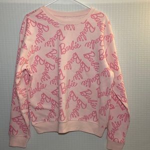 NWOT Barbie Print All Over Pink Sweatshirt Women